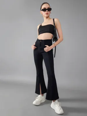 24/7 Comfort Black Bell-Bottom Bootcut Hourglass High-Rise Stretchable Denim Jeans