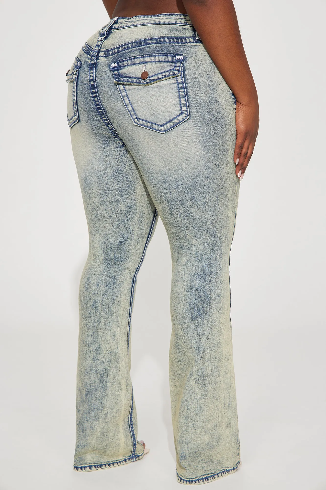 All At Once Stretch Flare Jeans - Light Wash