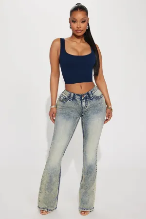 All At Once Stretch Flare Jeans - Light Wash