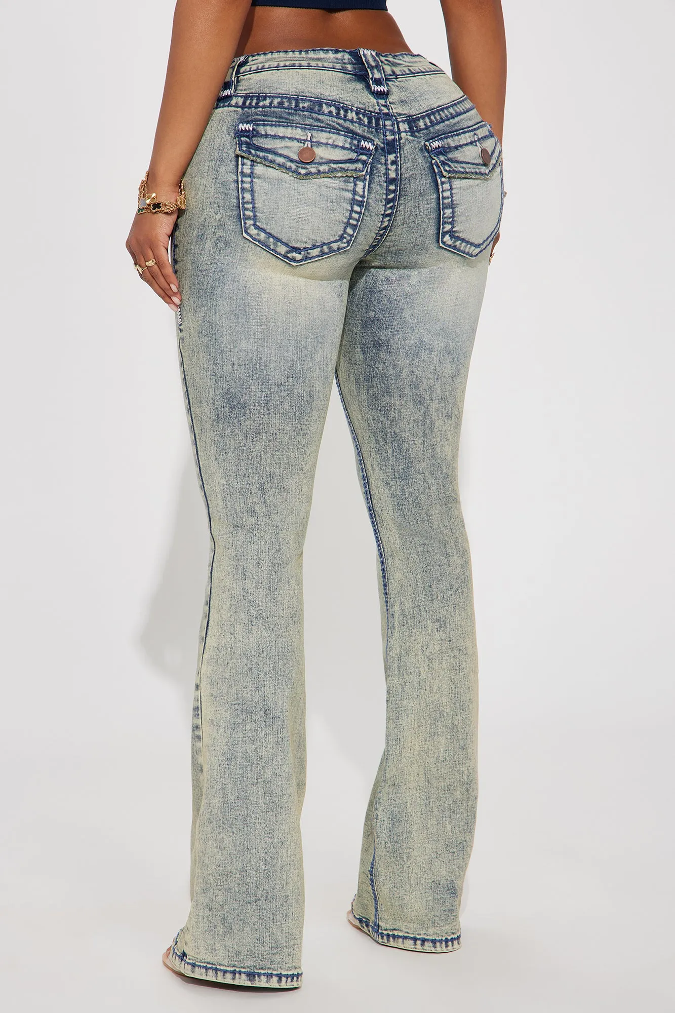 All At Once Stretch Flare Jeans - Light Wash