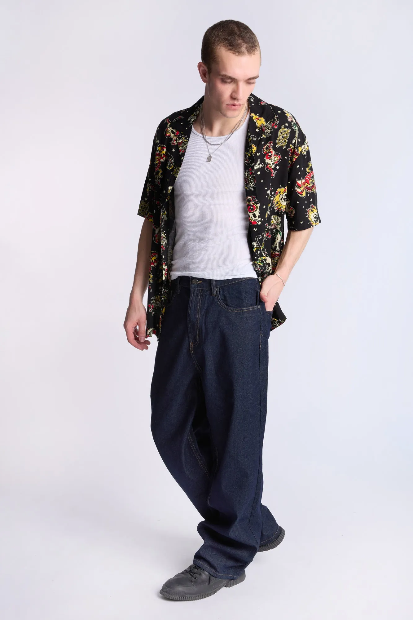 Arsenic Mens DSW Baggy Rigid Jeans