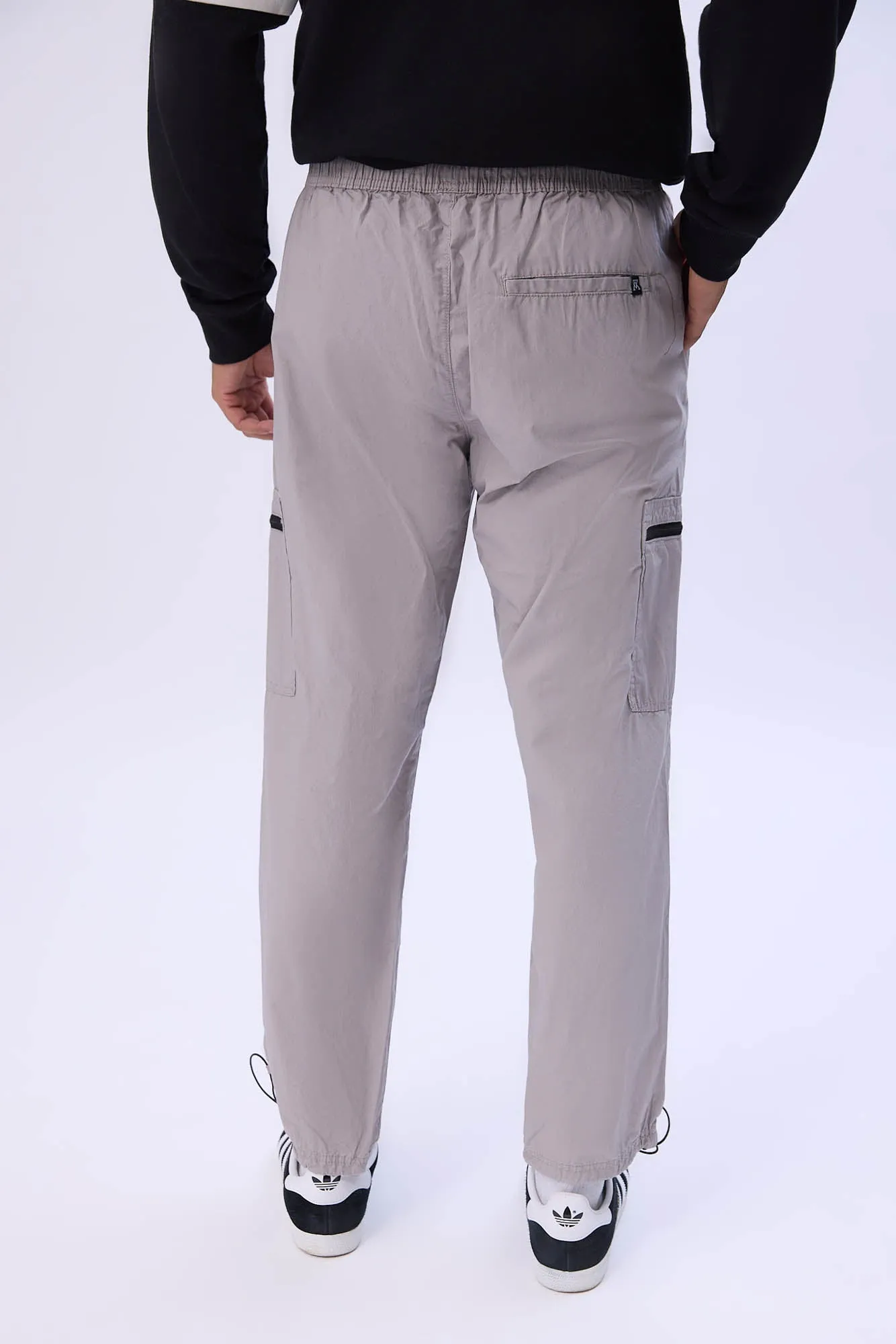 Arsenic Mens Poplin Zipper Cargo Pant