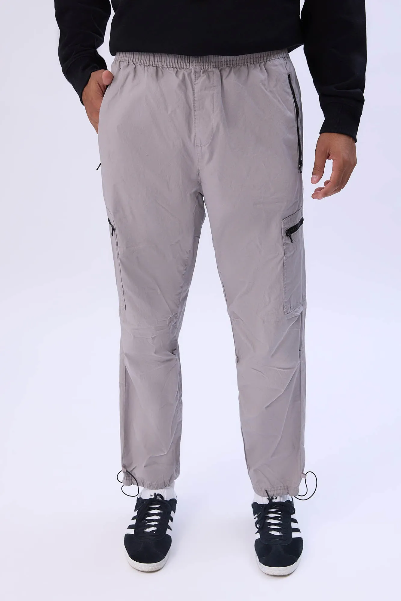 Arsenic Mens Poplin Zipper Cargo Pant