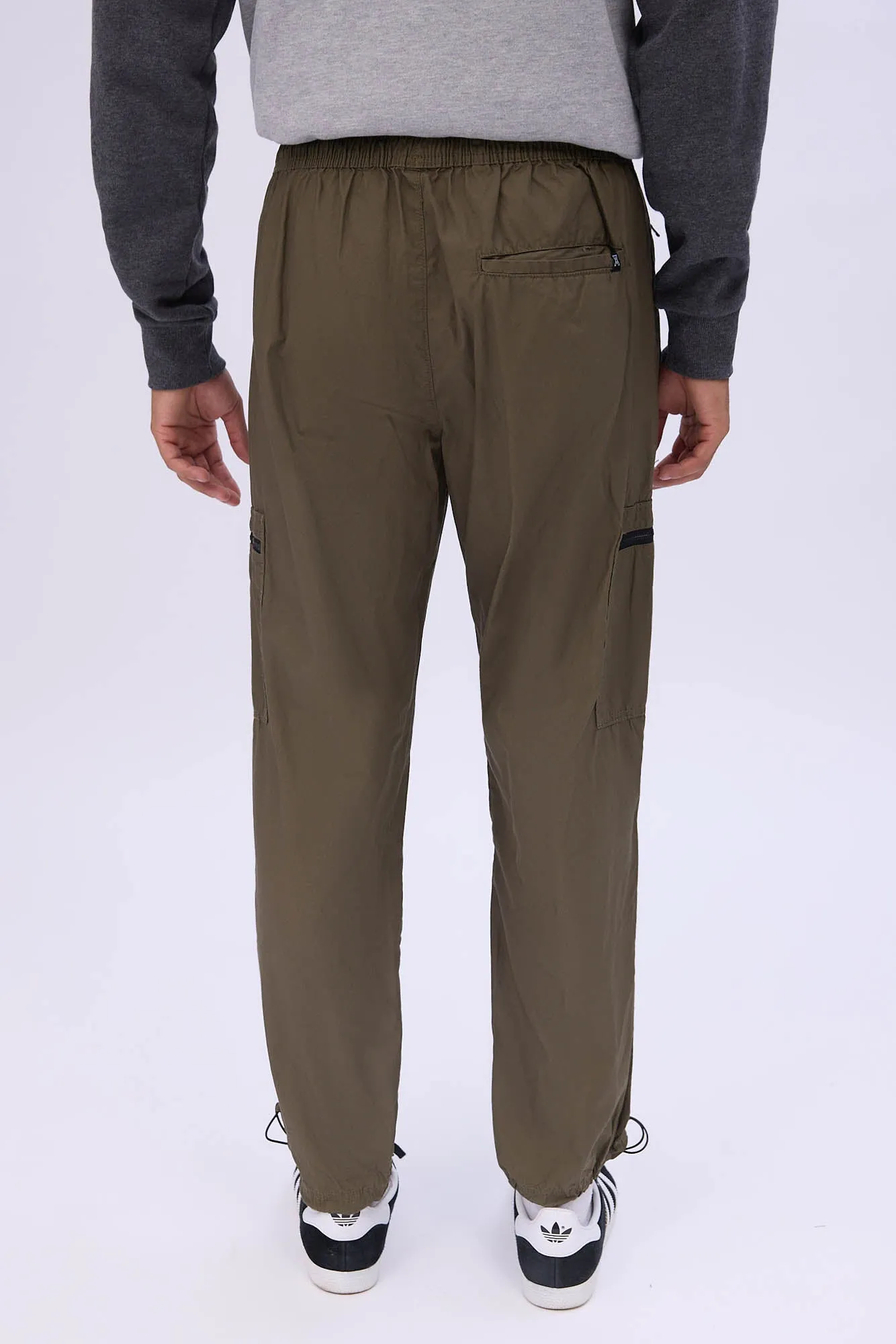 Arsenic Mens Poplin Zipper Cargo Pant