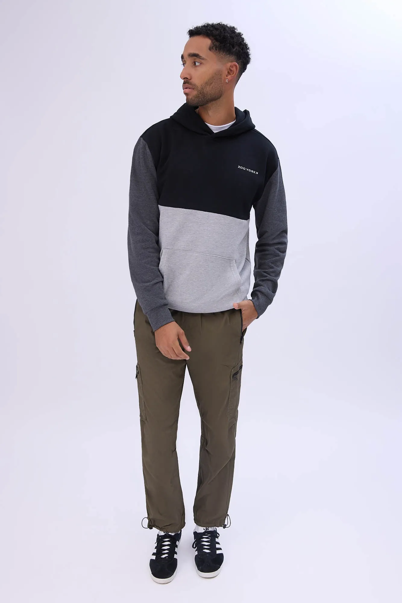 Arsenic Mens Poplin Zipper Cargo Pant