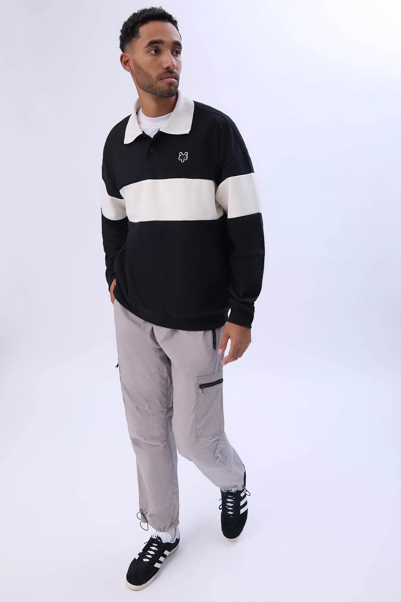 Arsenic Mens Poplin Zipper Cargo Pant