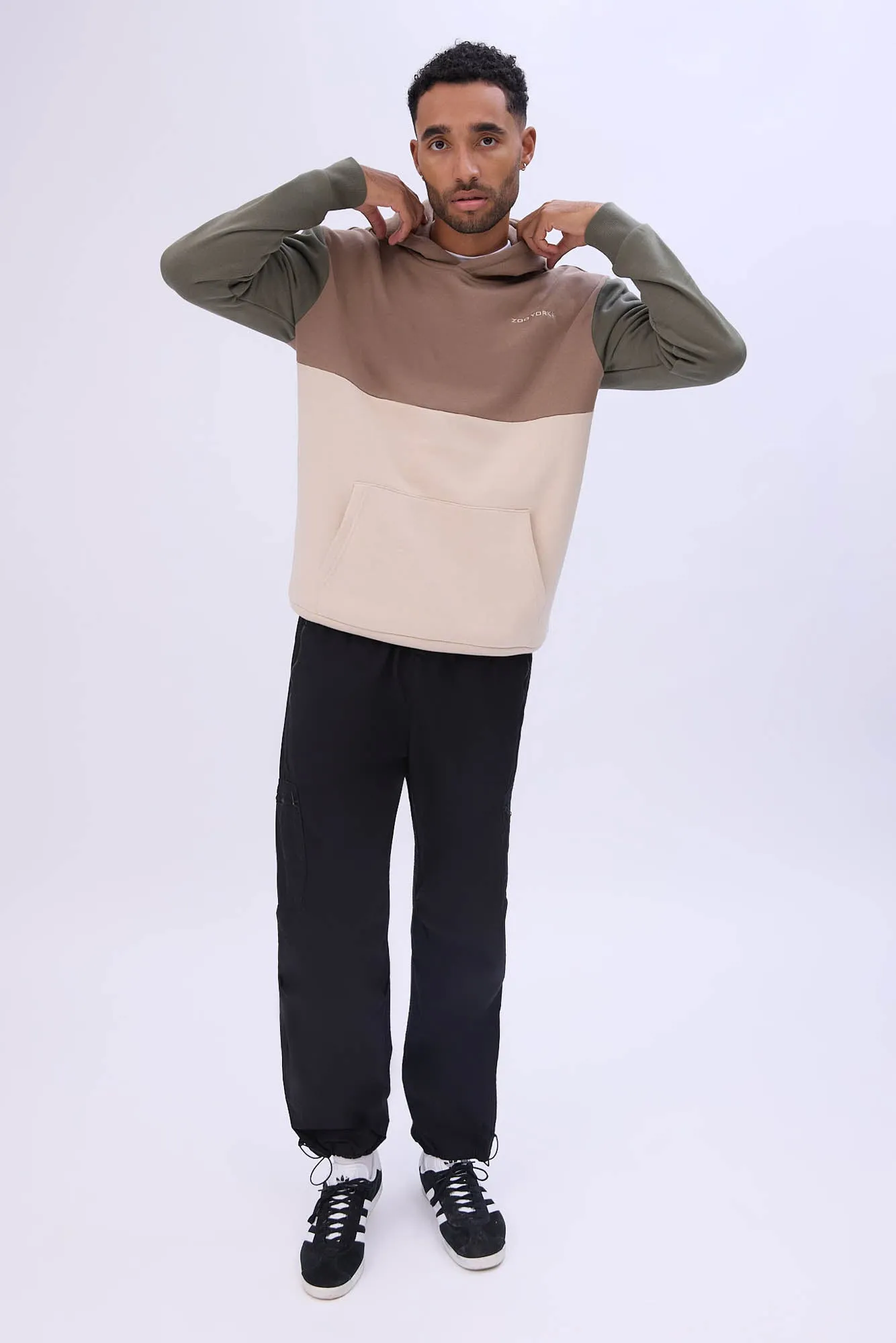 Arsenic Mens Poplin Zipper Cargo Pant