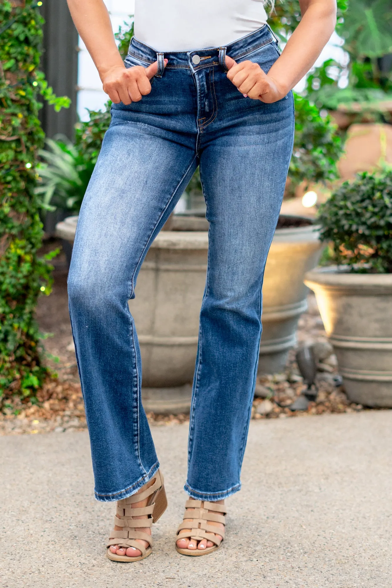 Brandy Jo Mid Skinny Bootcut Jeans