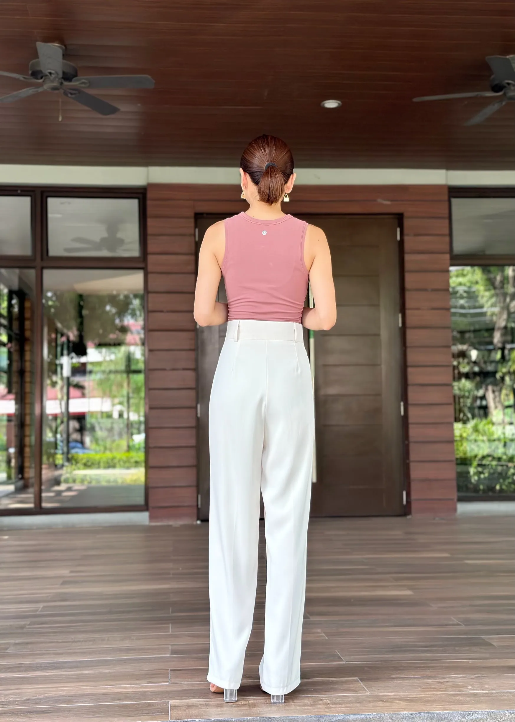 Dulcet 2 Pleat Wide Pants in White