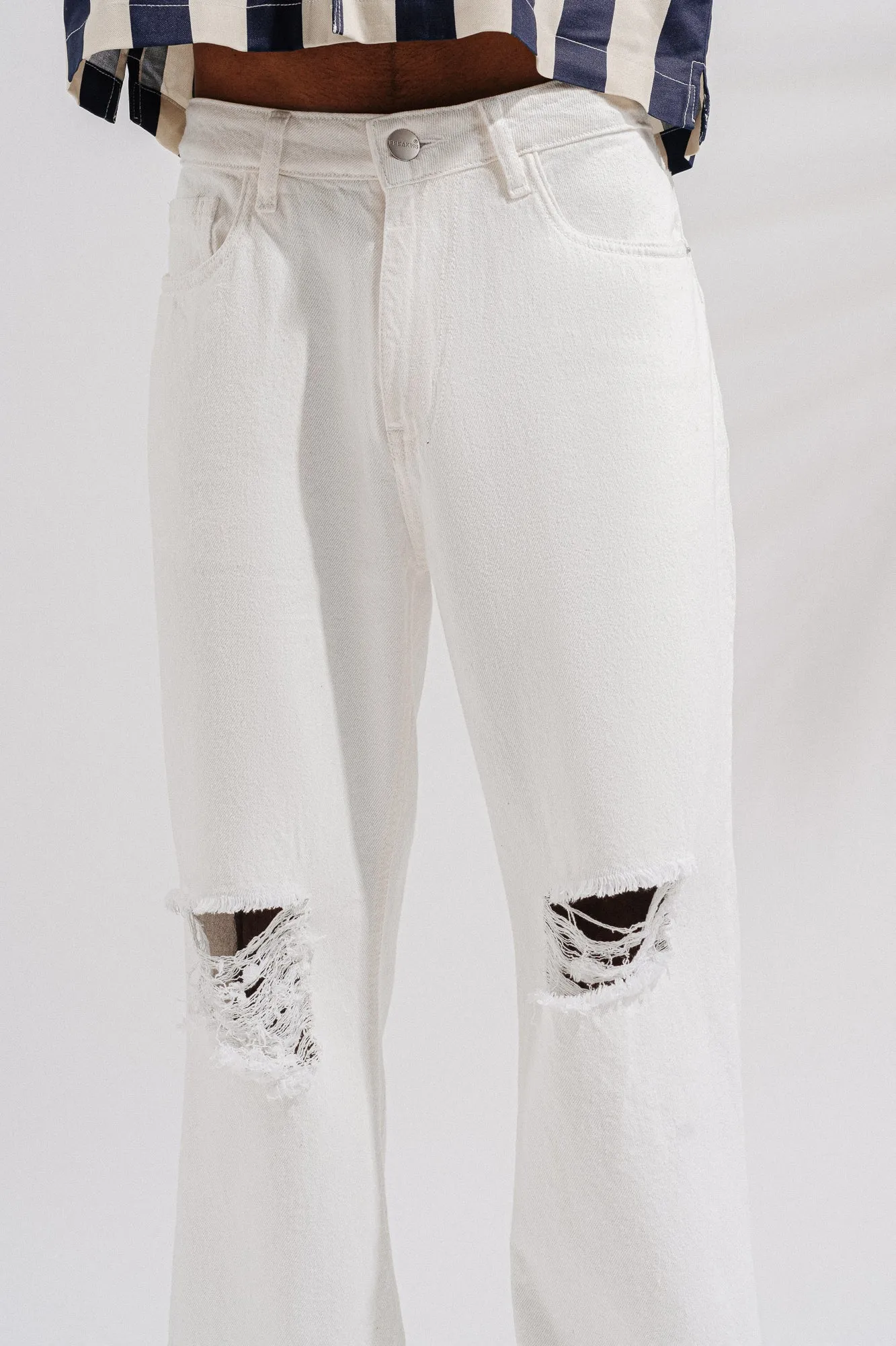 Easy White Men's Straight Fit Jeans