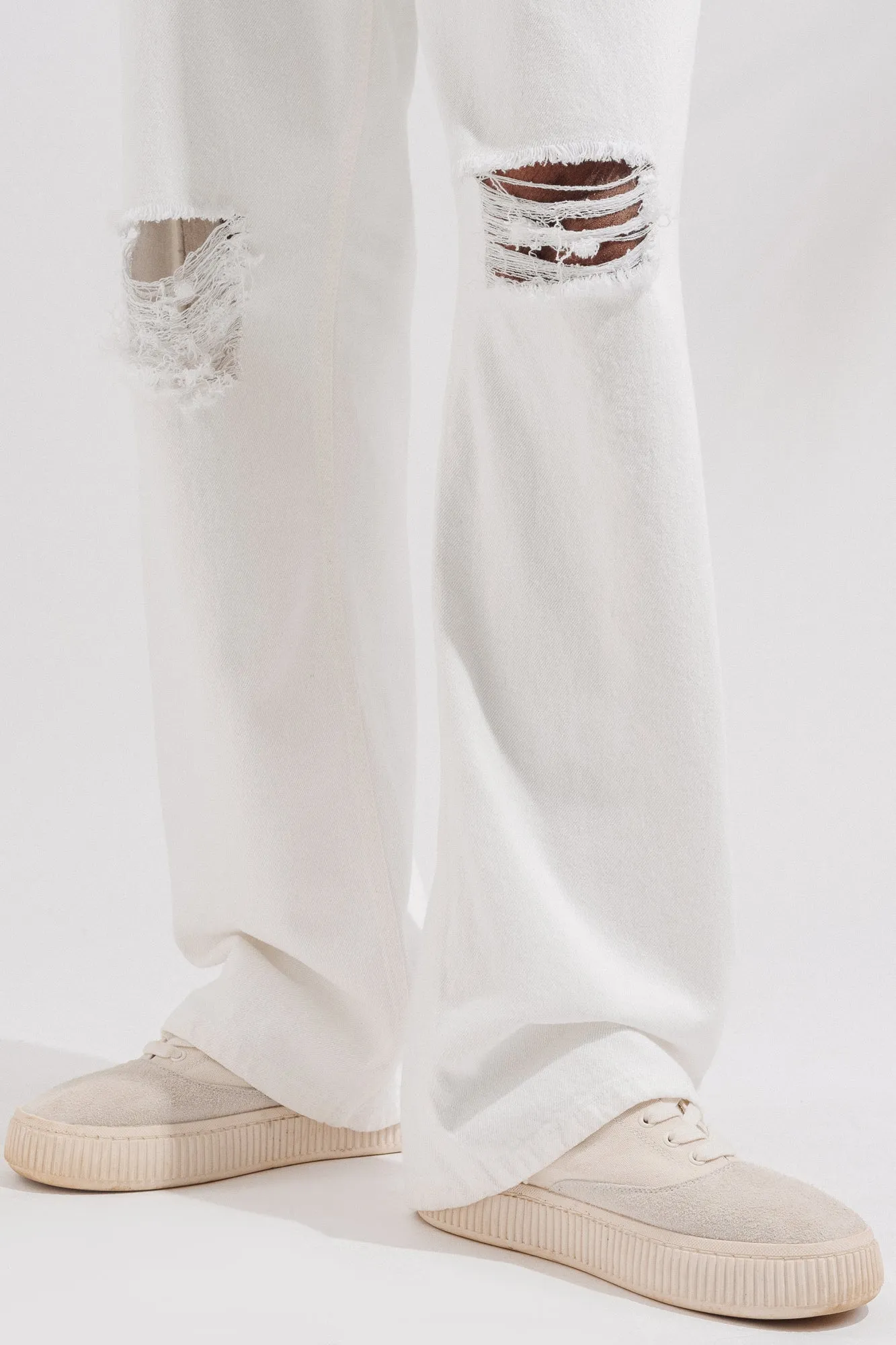 Easy White Men's Straight Fit Jeans