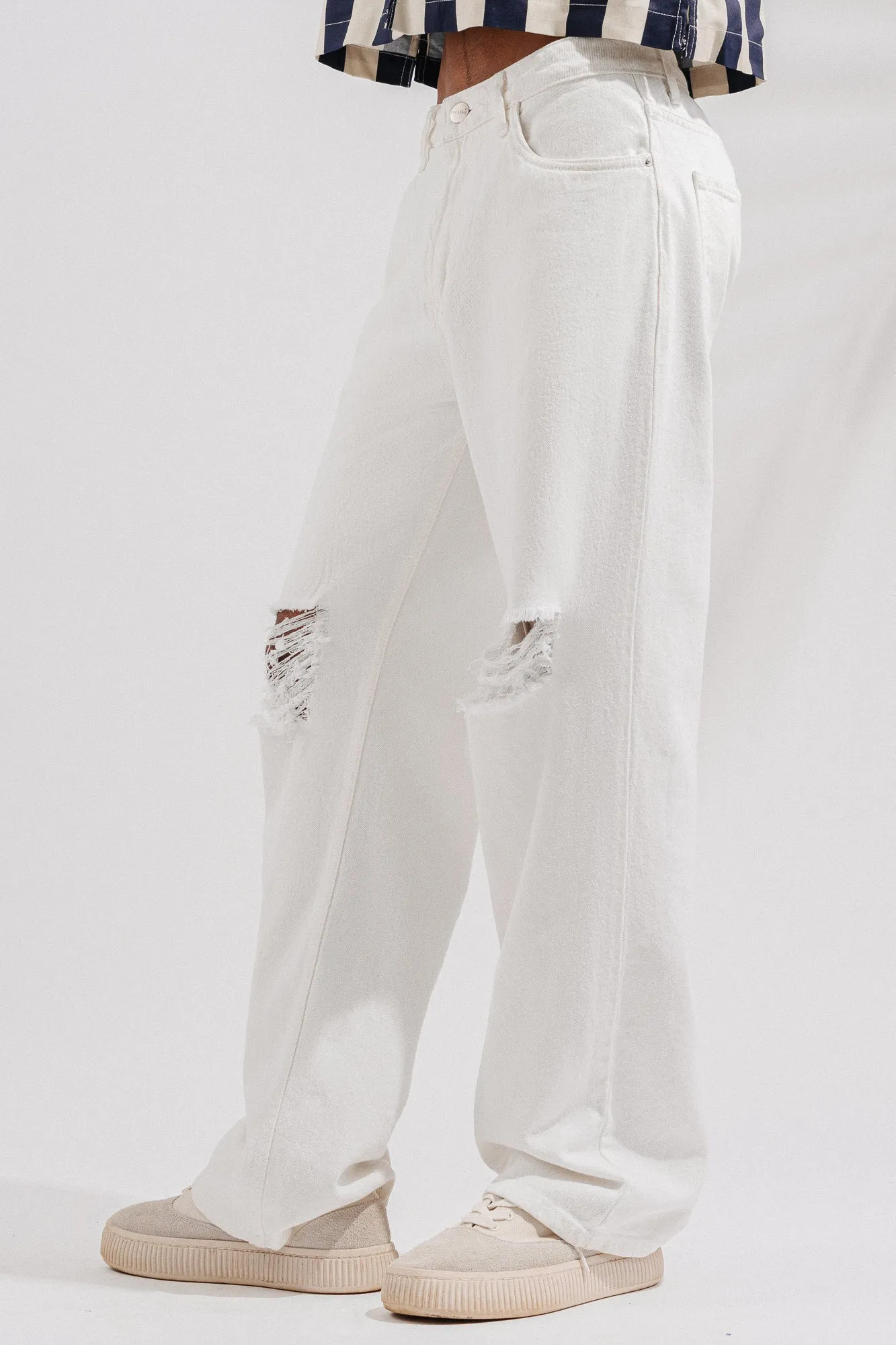Easy White Men's Straight Fit Jeans