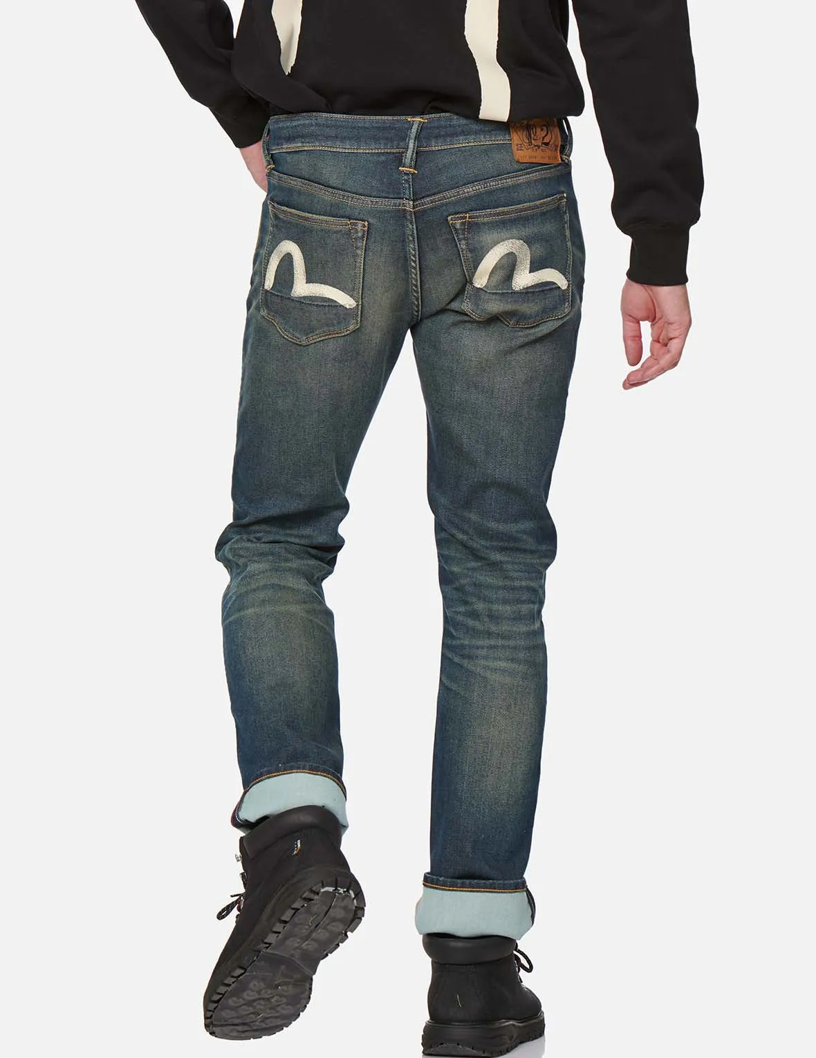 Ecru Seagull Sand-Washed Slim Straight fit Jeans #2010