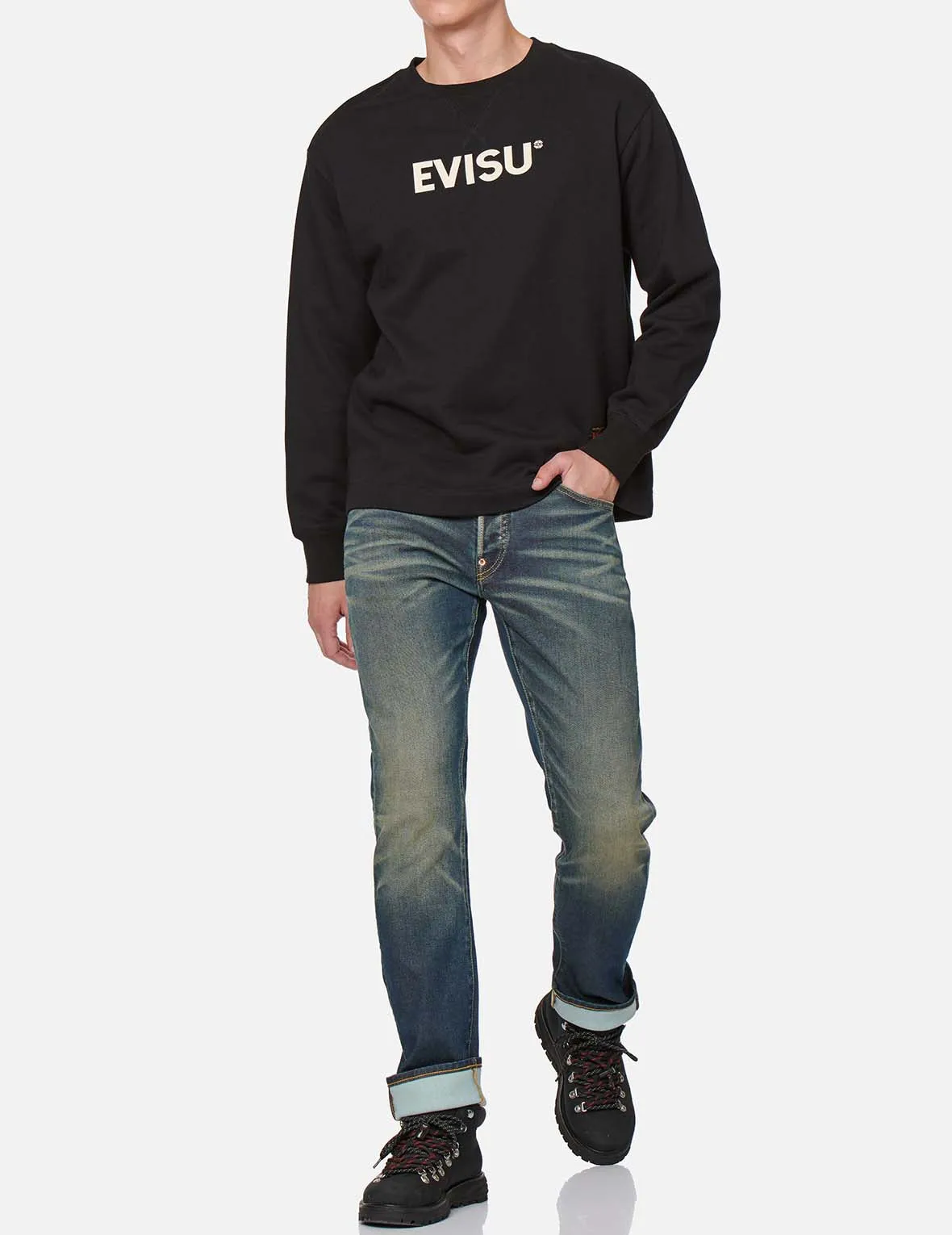 Ecru Seagull Sand-Washed Slim Straight fit Jeans #2010