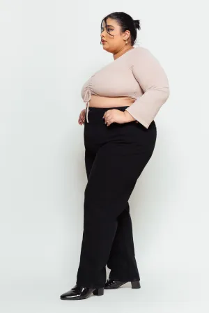 High Rise Black Mom Jeans