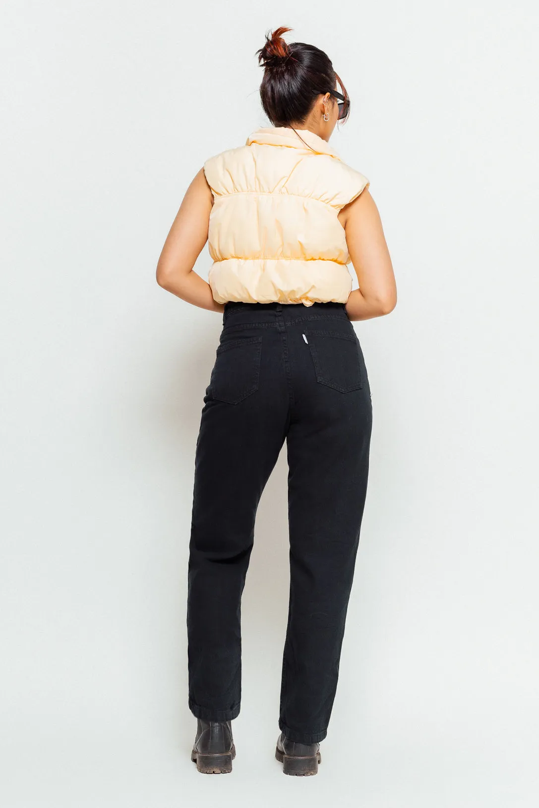 High Rise Black Mom Jeans