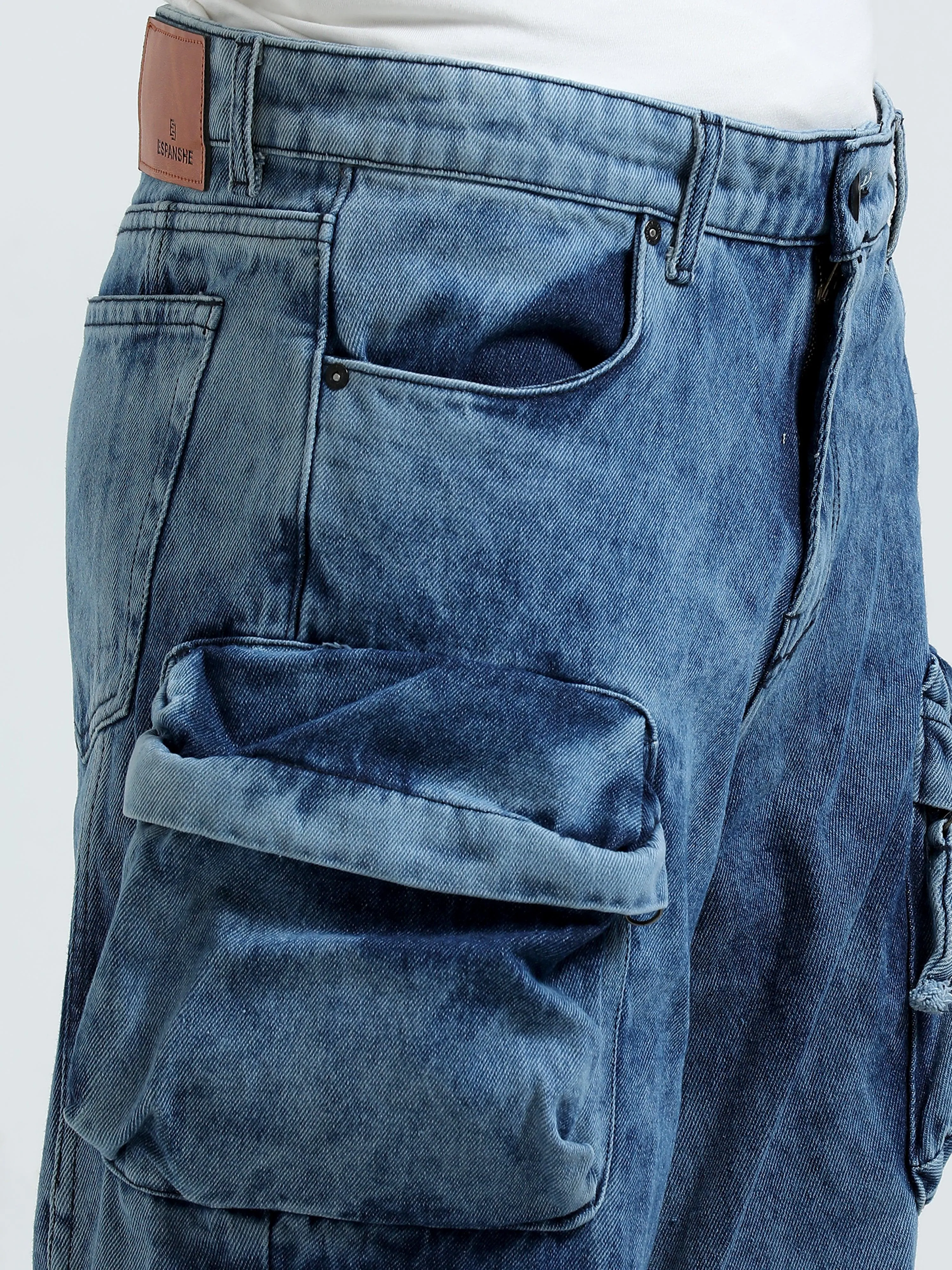 Kola - Baggy 10 Pocket Cargo Jeans- Blue
