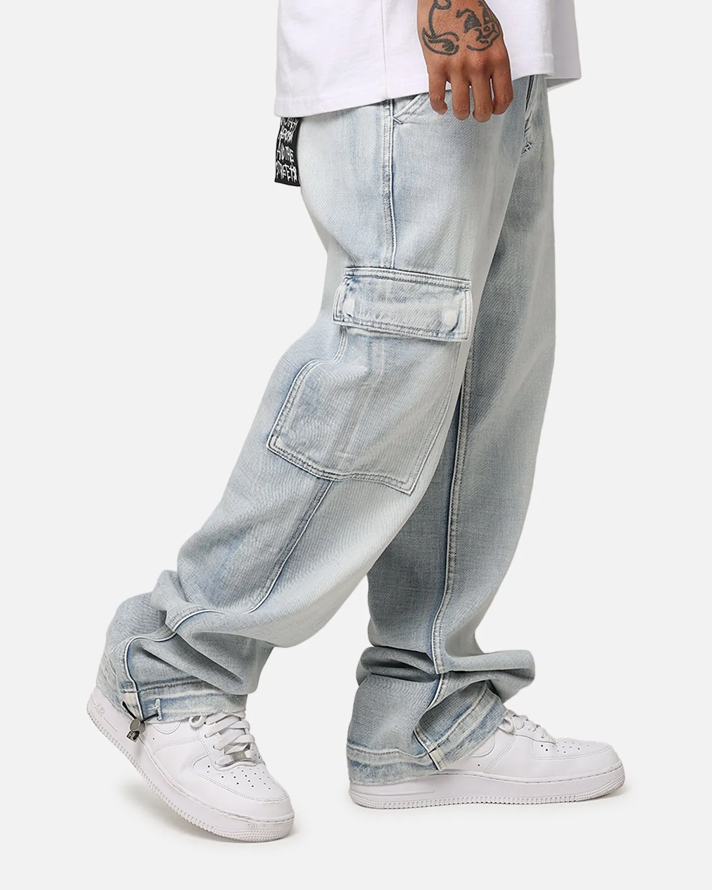 Ksubi Riot Cargo Pant Blue Ice Denim