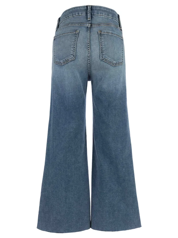 Kut from the Kloth Meg High Rise Fab AB Wide Leg Raw Hem In Gripping