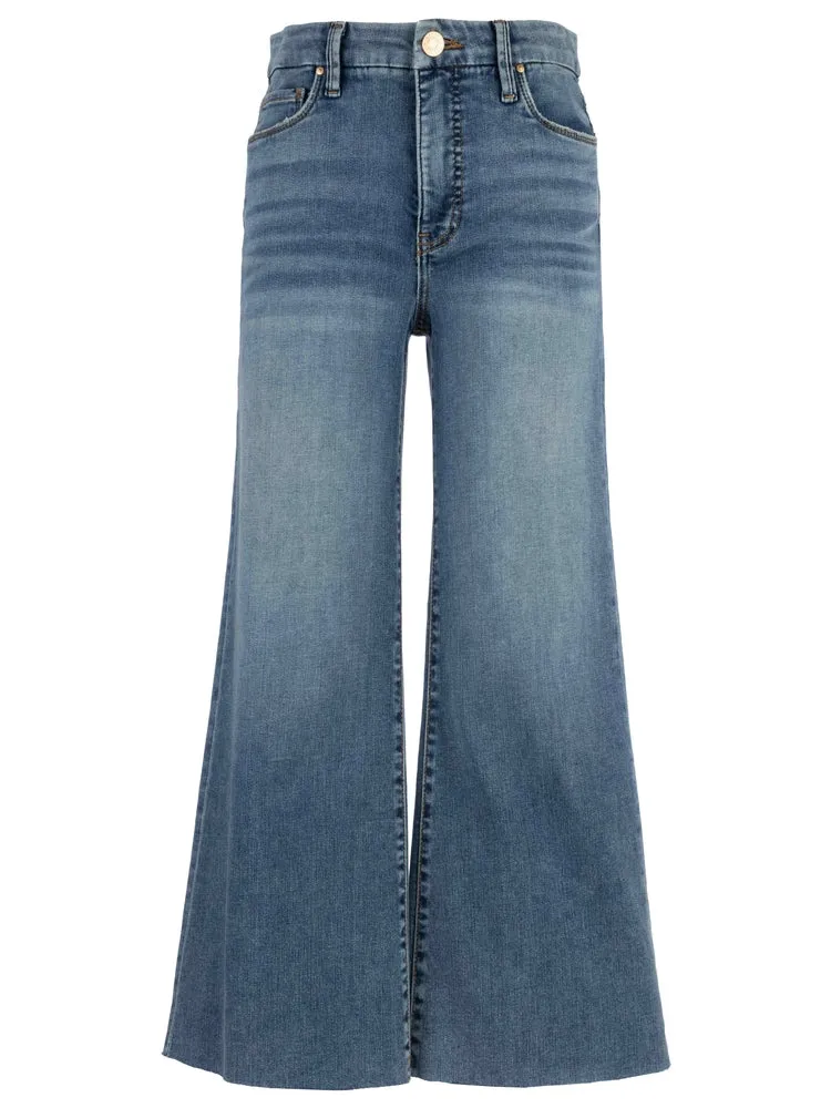 Kut from the Kloth Meg High Rise Fab AB Wide Leg Raw Hem In Gripping