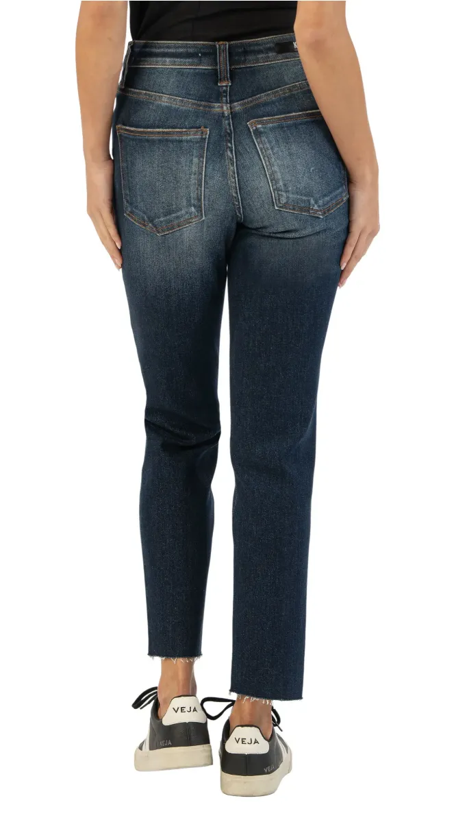 Kut Rachel High Rise Fab Ab Mom Raw Hem