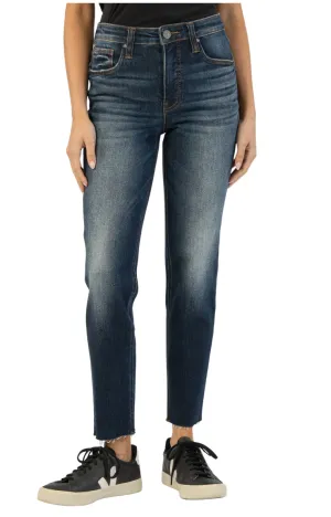 Kut Rachel High Rise Fab Ab Mom Raw Hem