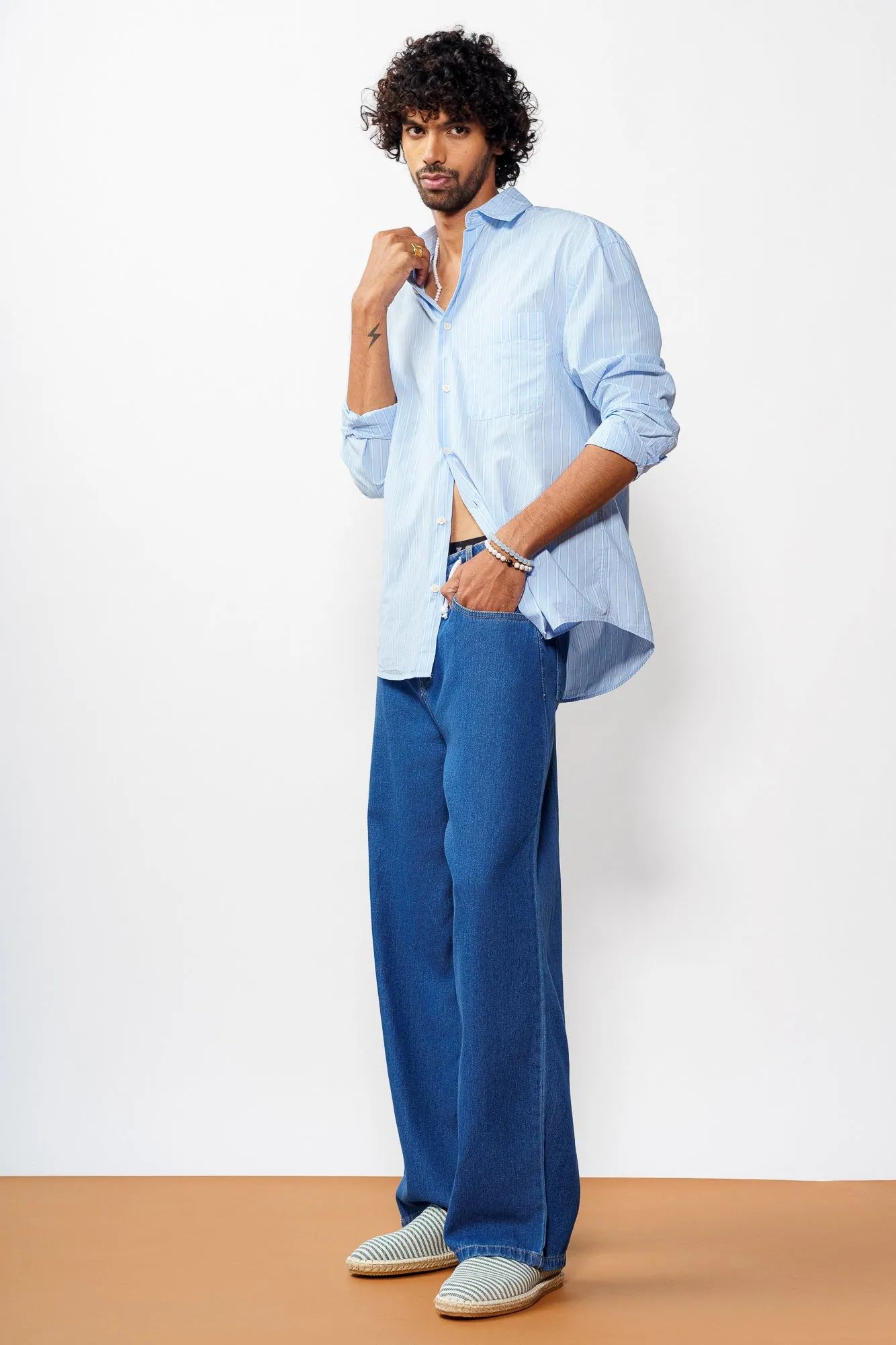 Low Rise Men's Drawcord Jeans