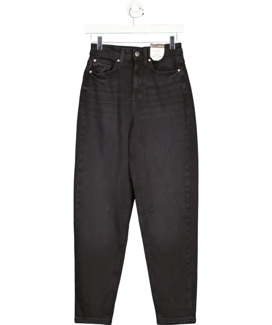 M&S Black "the Mom Ankle Grazer" High Rise Jeans UK 6