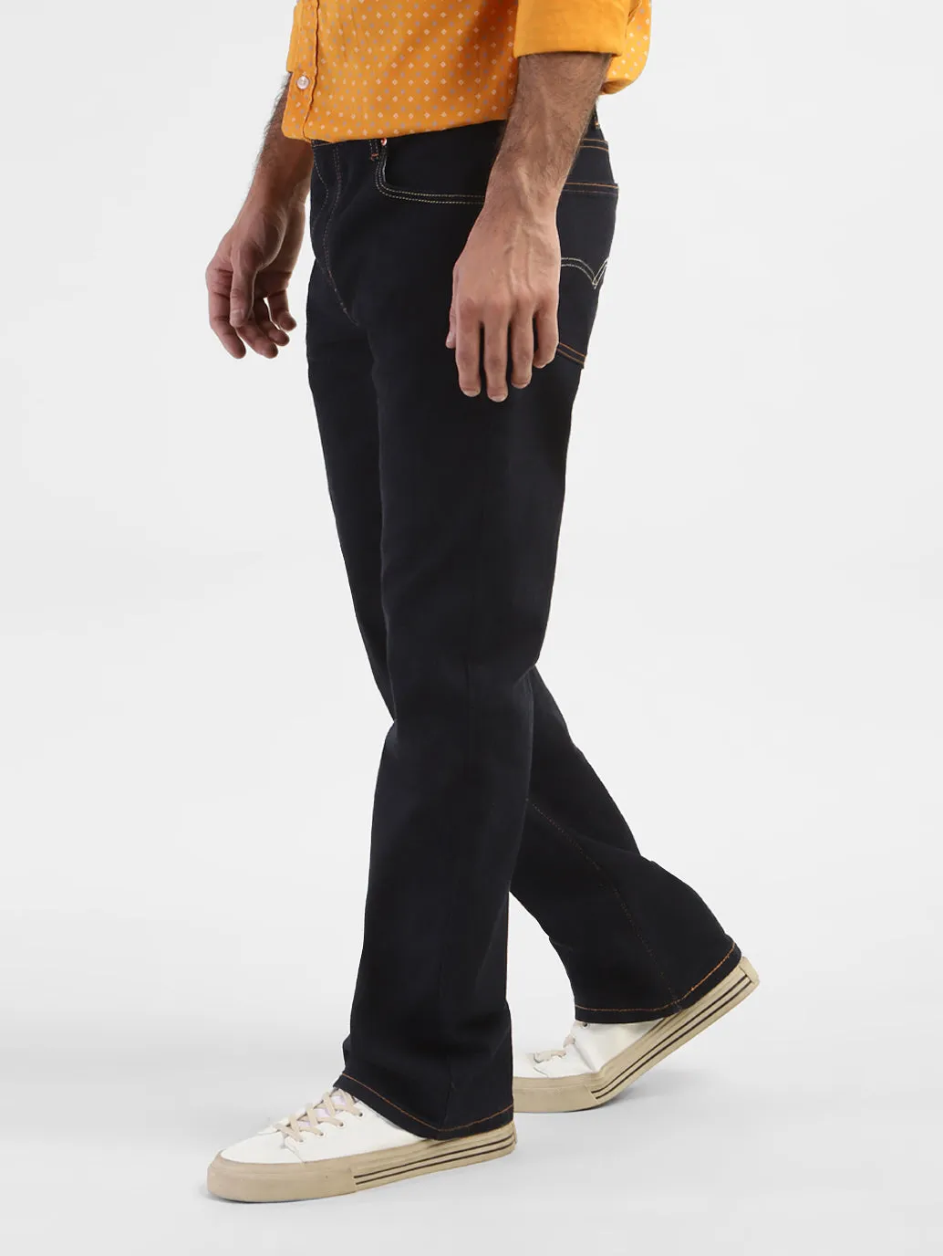 Men's 517 Blue Bootcut Fit Mid Rise Jeans