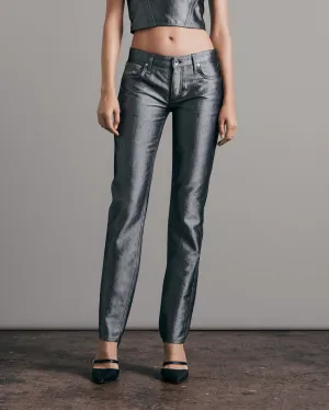 Piper Shine Low-Rise Straight Jeans