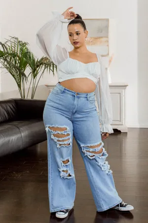 Plus Issa Wide Bootcut Jeans