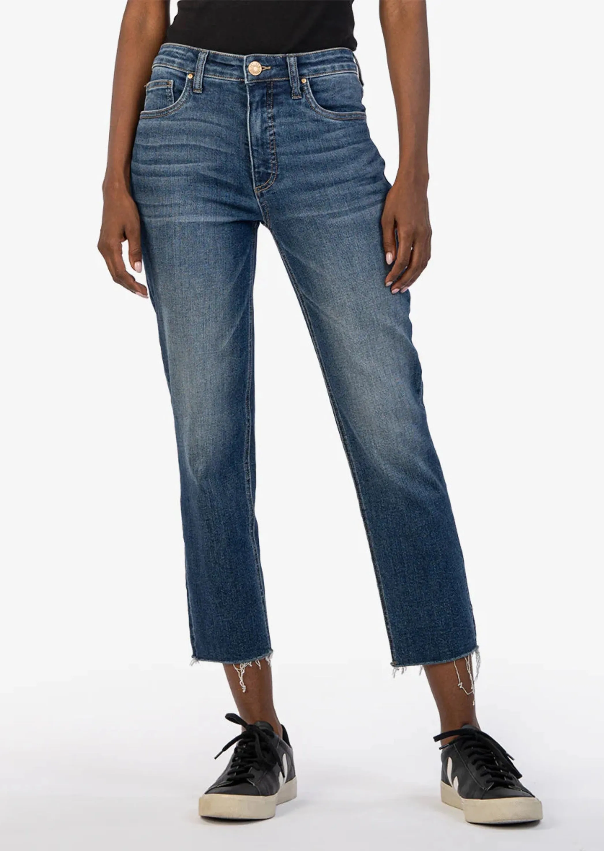 Rachael High Rise Mom Raw Hem