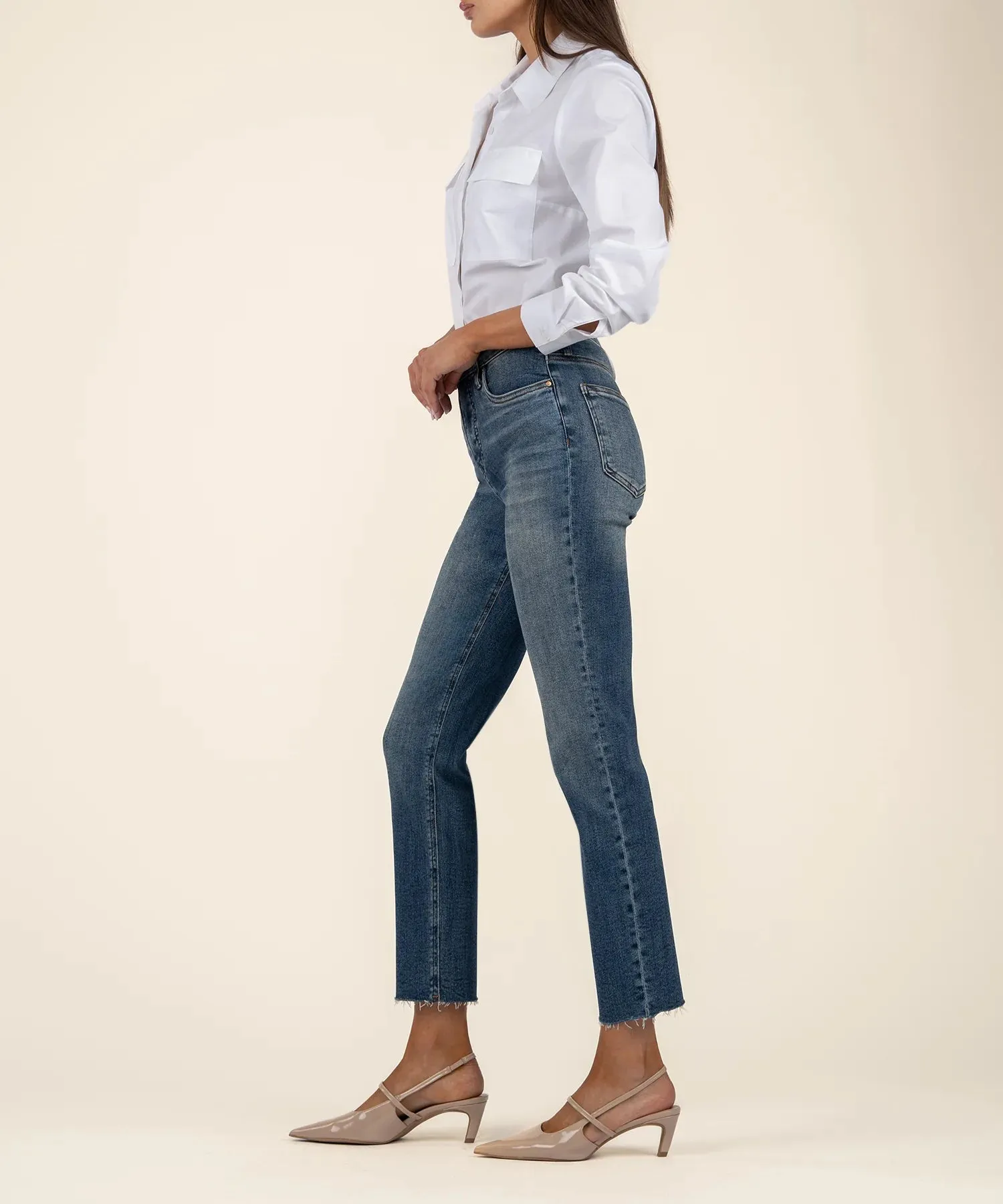 Rachel High Rise Fab Ab Mom Jeans [Braveness W DK-KP1561MJ2]