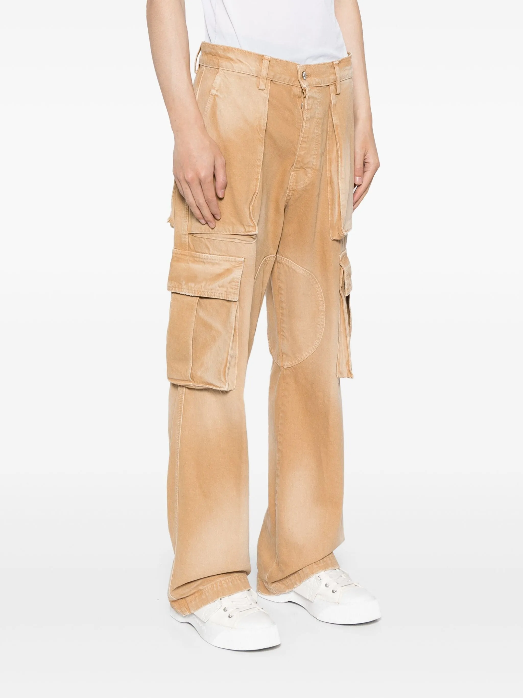 SAND LOGO MULTI-POCKET CARGO DENIM