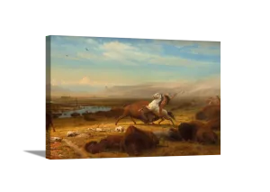 The Last of the Buffalo | Albert Bierstadt Masters Classic Art in Gallery Wrapped Canvas | Various Sizes