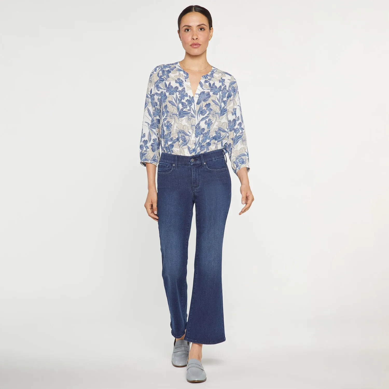 Waist-Match Relaxed Flared Jeans - Underground