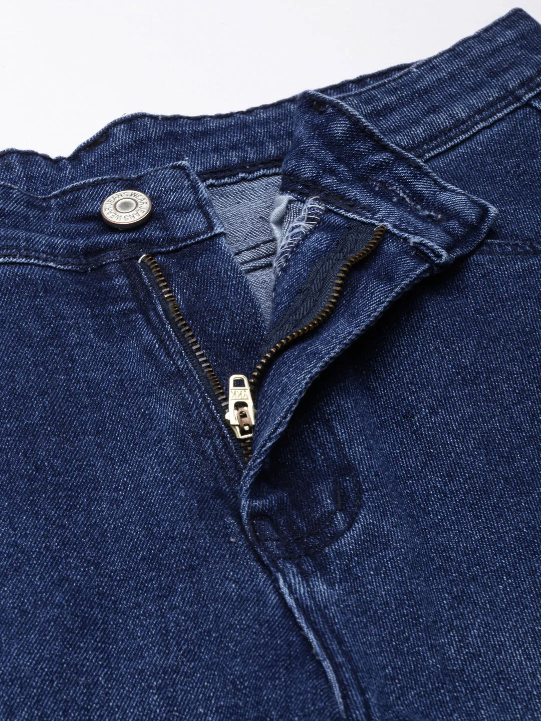 Women Navy Blue Bootcut Denim Jeans