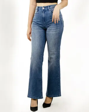 Women's Curvy High Rise Flare Jeans