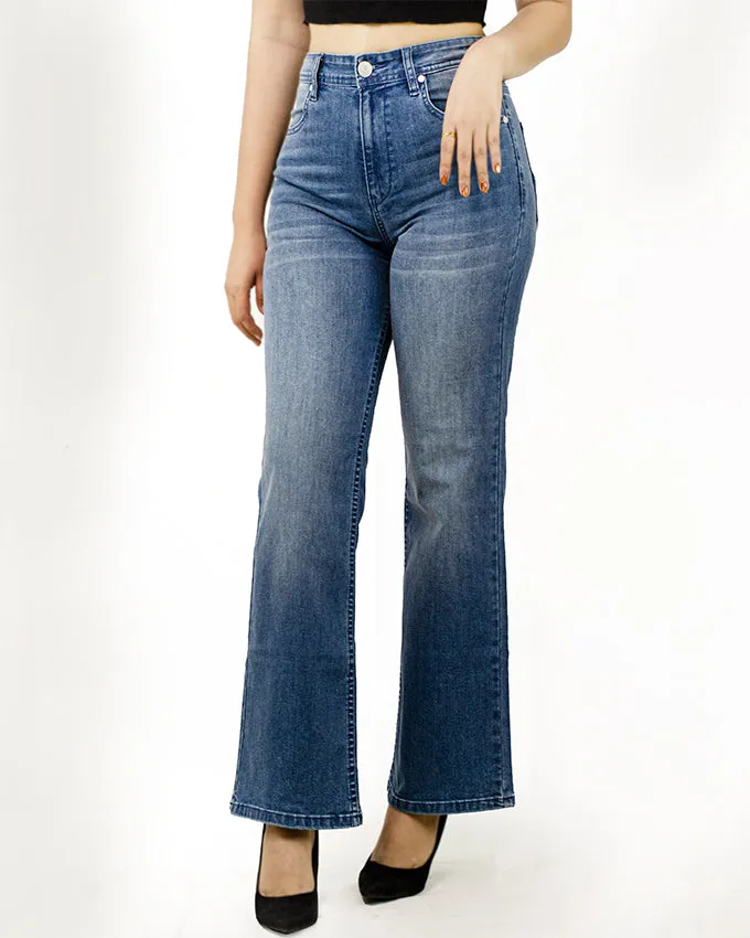 Women's Curvy High Rise Flare Jeans