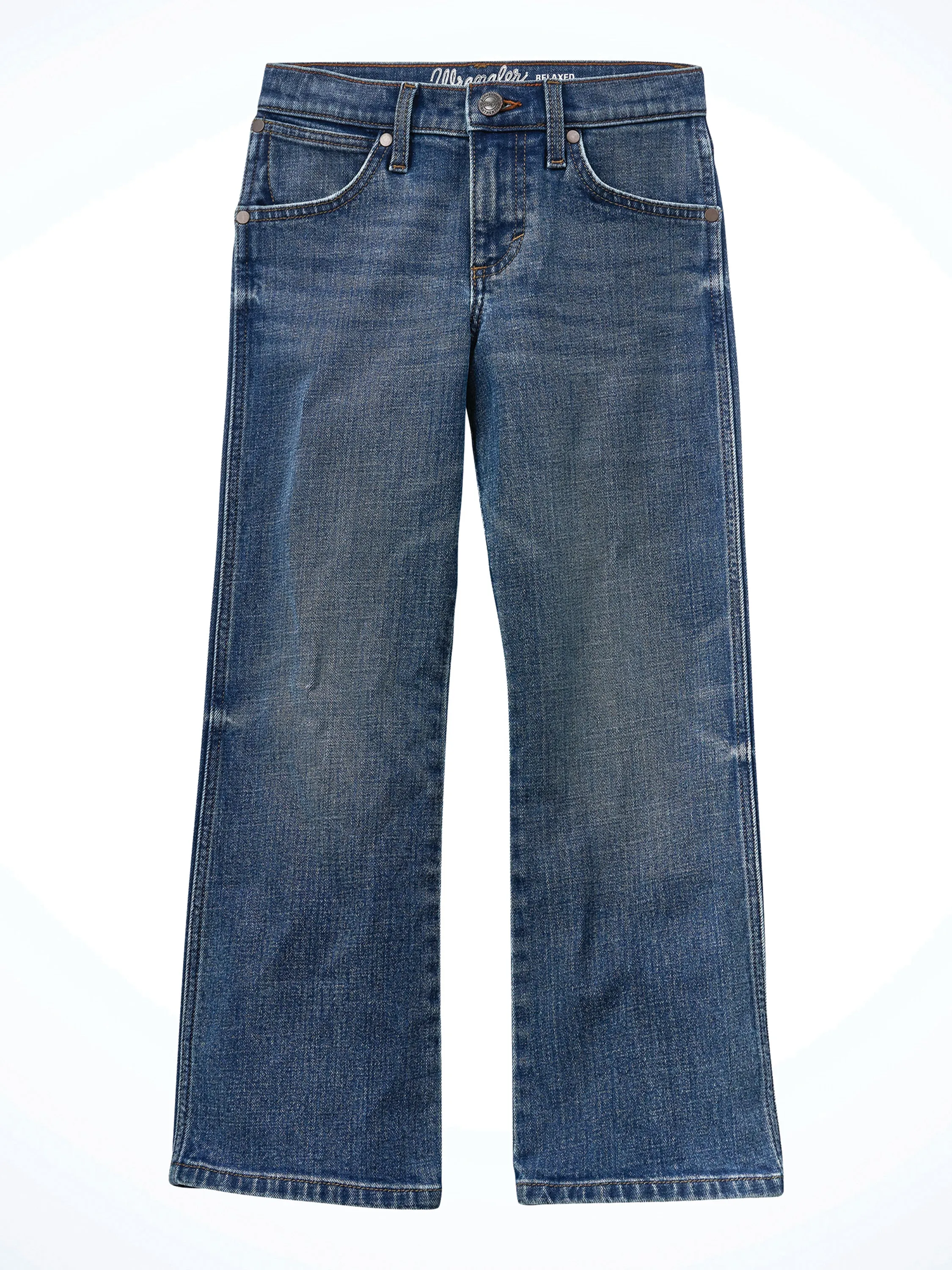 Wrangler Retro Boys' Medium Wash Relaxed Bootcut Stretch Denim Jeans